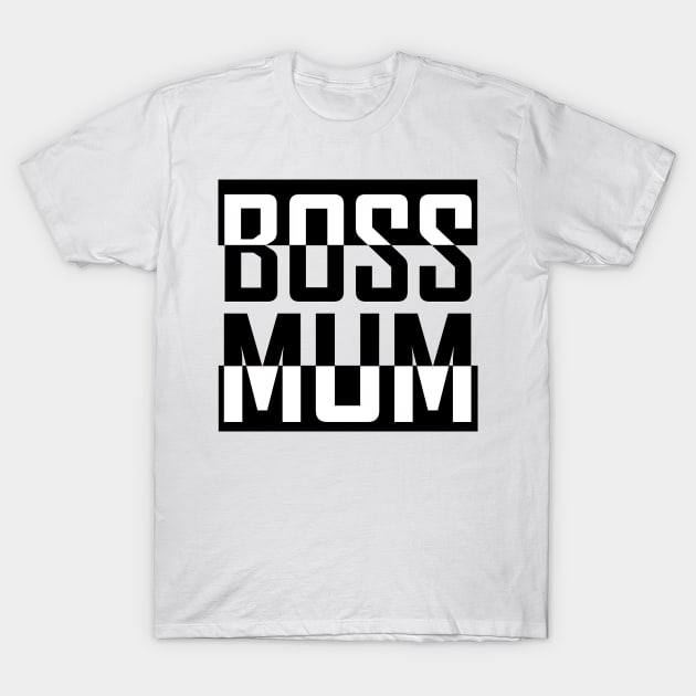 Boss Mum Black T-Shirt by Penciligram